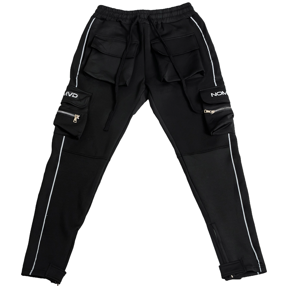 N0MVD Cargo Tracksuit Bottoms - Black