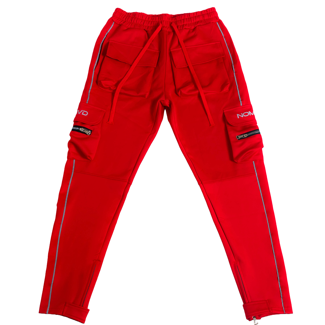 N0MVD Cargo Tracksuit Bottoms - Red