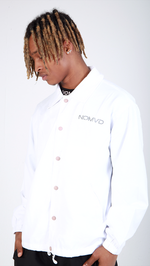 N0MVD Apparel Coach Jacket (Lightweight, White)