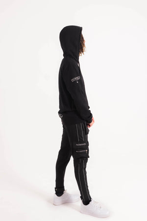 N0MVD Cargo Tracksuit Bottoms - Black